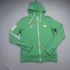 Oregon Ducks Jacket Womens Medium Green Full Zip Nike Vintage Hoodie NCAA